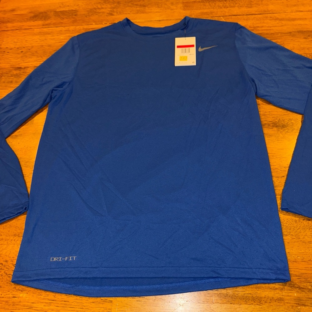 Nike Mens Dri-Fit Legend LS Large Training Shirt Blue 727980 493 New With Tags